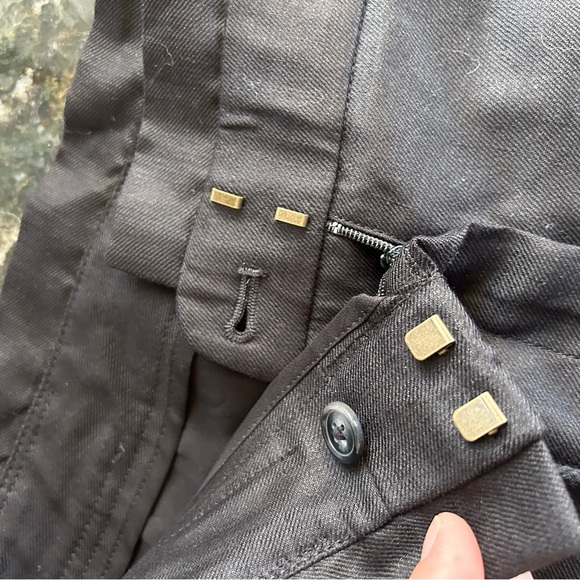 White House Black Market linen blend wide leg crop pants. Lace detail. Like new! - Picture 10 of 15